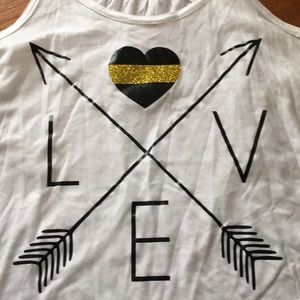Bella Canvas Tops - Racerback Tank 911 Dispatcher Thin Gold Line Bella Canvas Tops - Racerback Tank 911 Dispatcher Thin Gold Line
